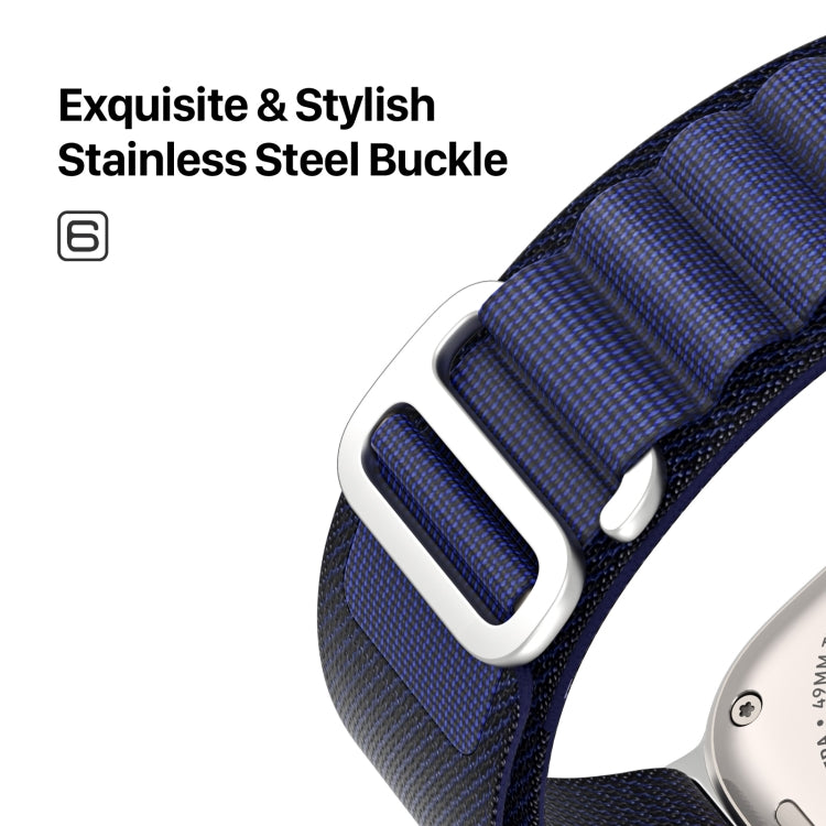 For Apple Watch 42mm / 41mm / 40mm / 38mm DUX DUCIS GS Series Nylon Loop Watch Band(Navy Blue) - Watch Bands by DUX DUCIS | Online Shopping South Africa | PMC TechLife | Buy Now Pay Later Mobicred