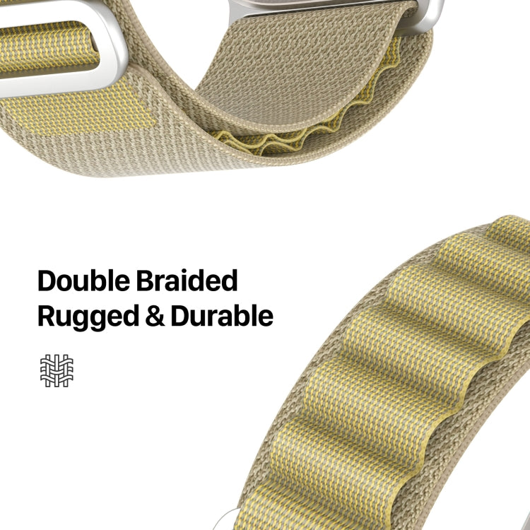 For Apple Watch 42mm / 41mm / 40mm / 38mm DUX DUCIS GS Series Nylon Loop Watch Band(Tan) - Watch Bands by DUX DUCIS | Online Shopping South Africa | PMC TechLife | Buy Now Pay Later Mobicred