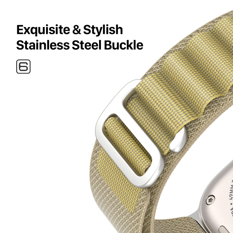 For Apple Watch 42mm / 41mm / 40mm / 38mm DUX DUCIS GS Series Nylon Loop Watch Band(Tan) - Watch Bands by DUX DUCIS | Online Shopping South Africa | PMC TechLife | Buy Now Pay Later Mobicred