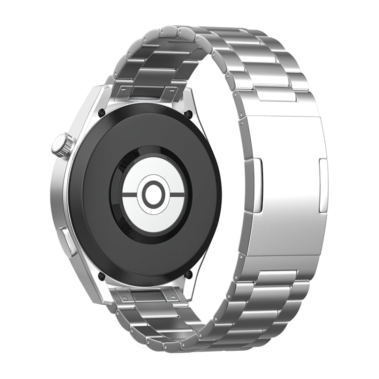 For Huawei Watch GT 5 / GT 4 46mm Button Style Three Beads Titanium Steel Quick Release Watch Band(Silver) - free shipping - PMC TechLife - Order now!