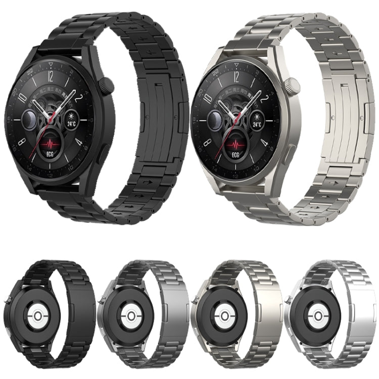 For Huawei Watch GT 5 / GT 4 46mm Button Style Three Beads Titanium Steel Quick Release Watch Band(Silver) - free shipping - PMC TechLife - Order now!