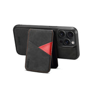 For iPhone 16 ESEBLE E2 Retro Texture Card Slots MagSafe RFID Leather Case(Black)