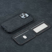 For iPhone 16 Plus ESEBLE E2 Retro Texture Card Slots MagSafe RFID Leather Case(Black)