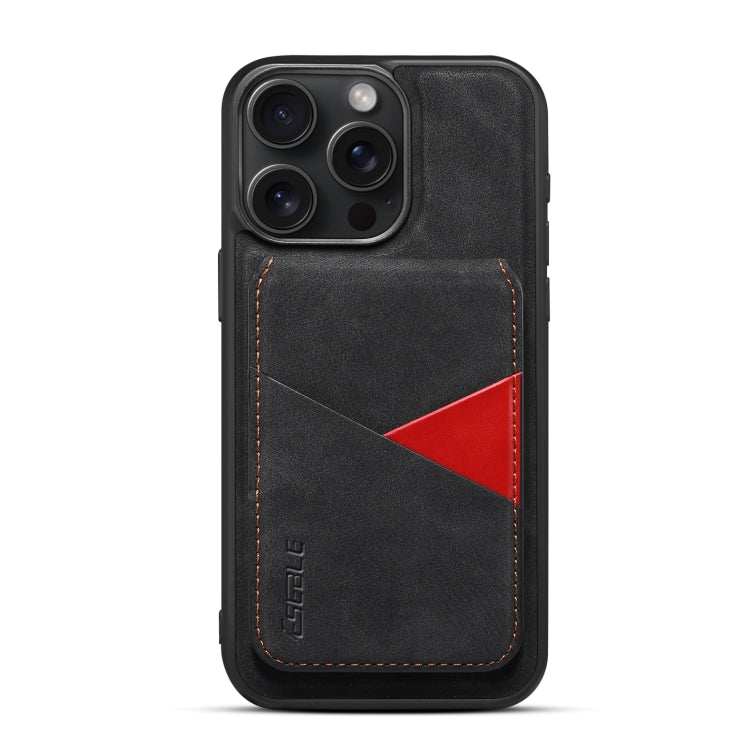 For iPhone 16 Pro ESEBLE E2 Retro Texture Card Slots MagSafe RFID Leather Case(Black) - free shipping - PMC Jewellery - Order now!