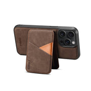For iPhone 16 Pro Max ESEBLE E2 Retro Texture Card Slots MagSafe RFID Leather Case(Coffee)