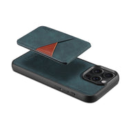 For iPhone 16 Pro Max ESEBLE E2 Retro Texture Card Slots MagSafe RFID Leather Case(Dark Green)