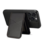 For iPhone 16 ESEBLE E3 Plain Texture Card Slots MagSafe RFID Leather Case(Black)