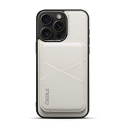 For iPhone 16 Plus ESEBLE E3 Plain Texture Card Slots MagSafe RFID Leather Case(Ivory)
