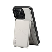 For iPhone 16 Plus ESEBLE E3 Plain Texture Card Slots MagSafe RFID Leather Case(Ivory)