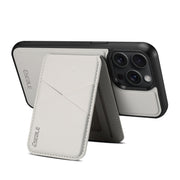 For iPhone 16 Plus ESEBLE E3 Plain Texture Card Slots MagSafe RFID Leather Case(Ivory)