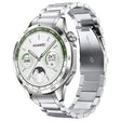 For Huawei Watch GT 5 46mm Curved Flat Buckle Three Beads Stainless Steel Watch Band(Silver) - free shipping - PMC TechLife - Order now!