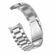 For Huawei Watch GT 5 46mm Curved Flat Buckle Three Beads Stainless Steel Watch Band(Silver)