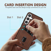 For Samsung Galaxy S24 5G AZNS K1 Series Card Slot Business Phone Case(Brown)