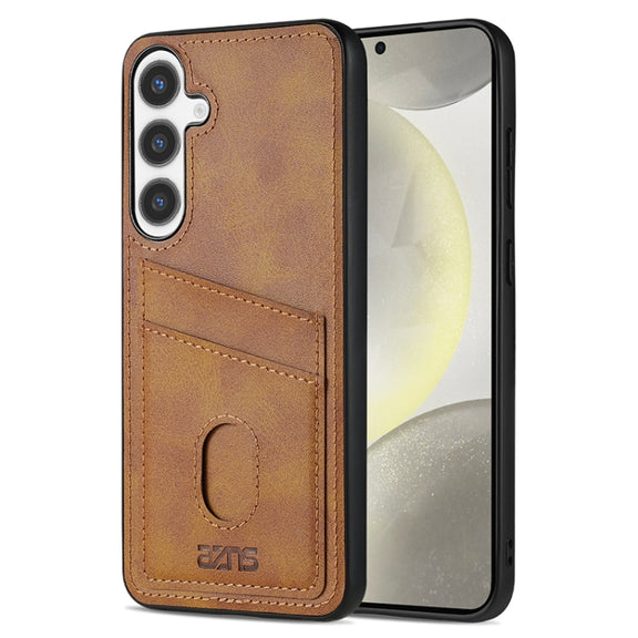 For Samsung Galaxy S24 5G AZNS K1 Series Card Slot Business Phone Case(Yellow)