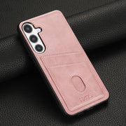 For Samsung Galaxy S24 5G AZNS K1 Series Card Slot Business Phone Case(Pink)