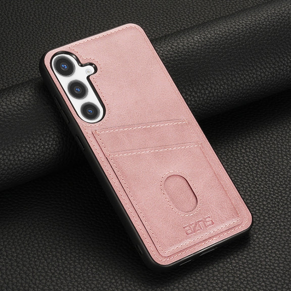 For Samsung Galaxy S24 5G AZNS K1 Series Card Slot Business Phone Case(Pink)
