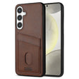 For Samsung Galaxy S24+ 5G AZNS K1 Series Card Slot Business Phone Case(Brown) - free shipping - PMC Jewellery - Order now!