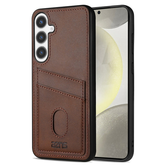 For Samsung Galaxy S24+ 5G AZNS K1 Series Card Slot Business Phone Case(Brown)