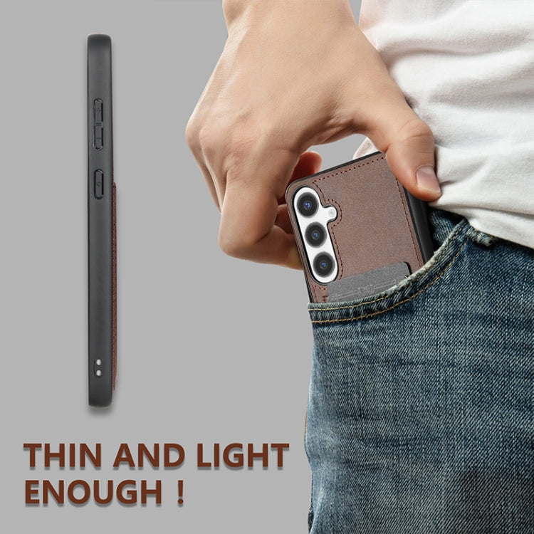 For Samsung Galaxy S24+ 5G AZNS K1 Series Card Slot Business Phone Case(Brown) - free shipping - PMC Jewellery - Order now!