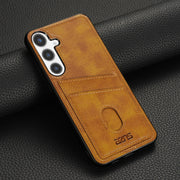 For Samsung Galaxy S24+ 5G AZNS K1 Series Card Slot Business Phone Case(Yellow)