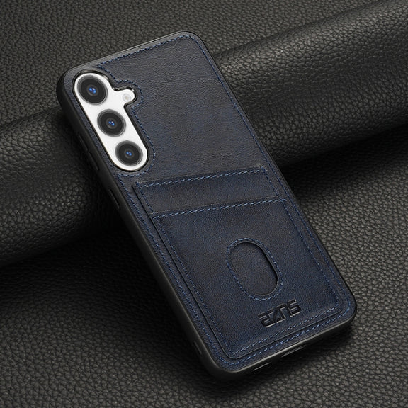 For Samsung Galaxy S24+ 5G AZNS K1 Series Card Slot Business Phone Case(Blue)