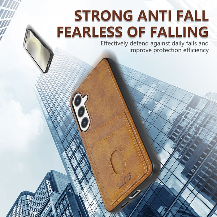 For Samsung Galaxy S24+ 5G AZNS K1 Series Card Slot Business Phone Case(Blue) - free shipping - PMC Jewellery - Order now!