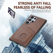 For Samsung Galaxy S24 Ultra 5G AZNS K1 Series Card Slot Business Phone Case(Yellow)