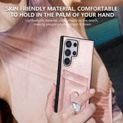 For Samsung Galaxy S24 Ultra 5G AZNS K1 Series Card Slot Business Phone Case(Yellow)