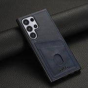 For Samsung Galaxy S24 Ultra 5G AZNS K1 Series Card Slot Business Phone Case(Blue)