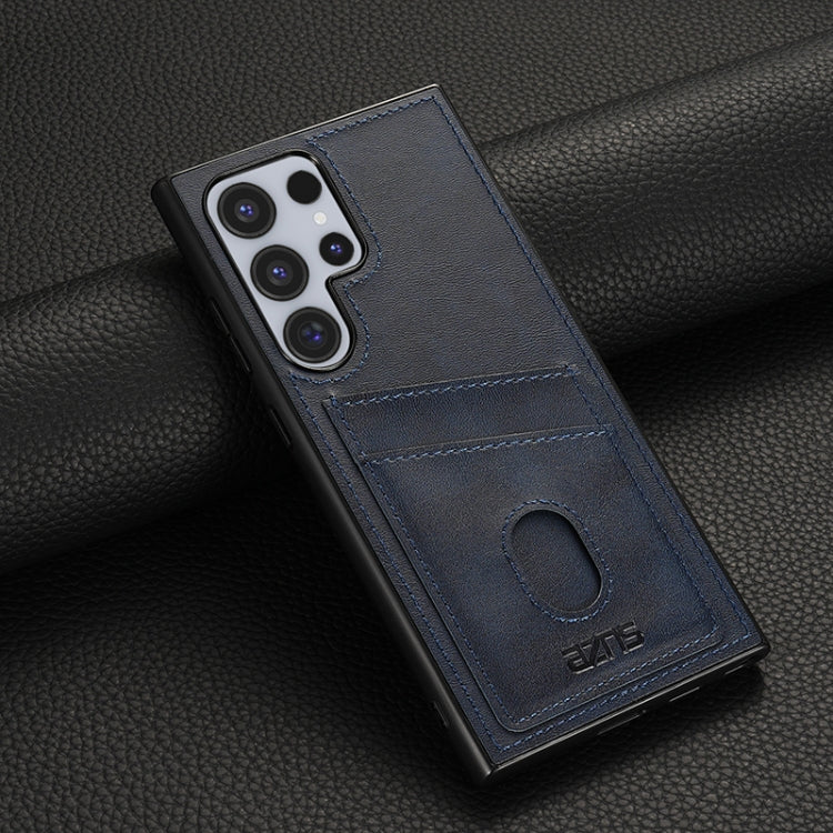 For Samsung Galaxy S24 Ultra 5G AZNS K1 Series Card Slot Business Phone Case(Blue)