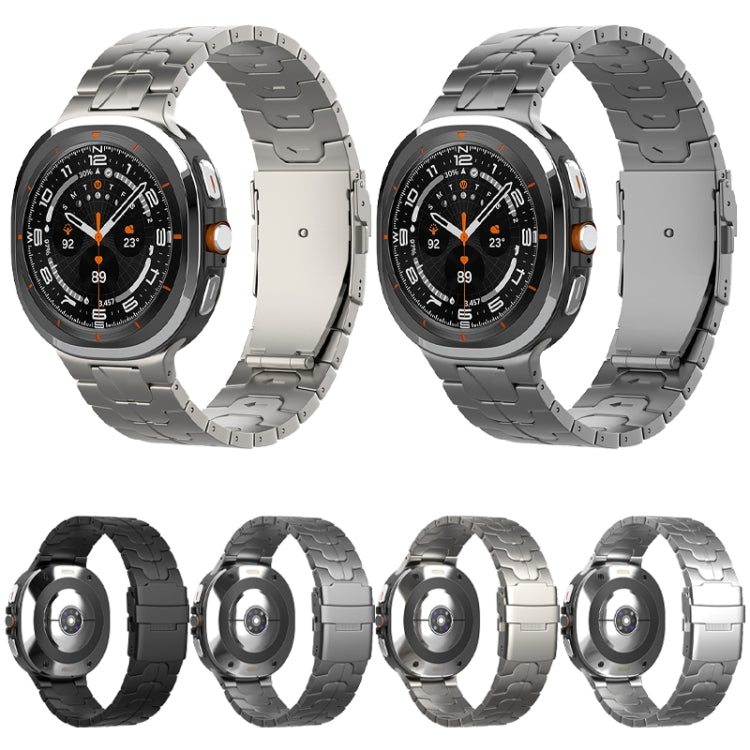 For Samsung Galaxy Watch Ultra 47mm Safety Buckle Pure Titanium Watch Band(Silver) - free shipping - PMC TechLife - Order now!