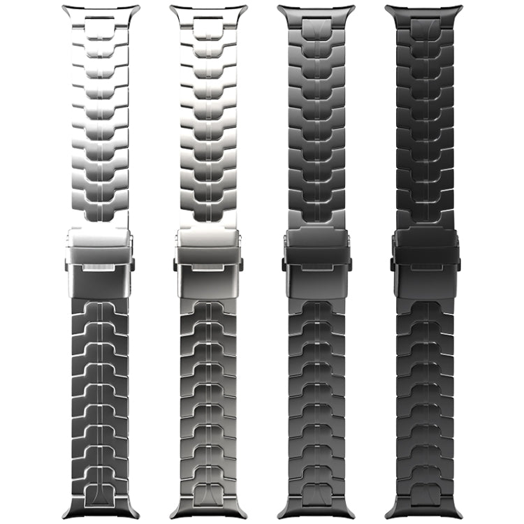 For Samsung Galaxy Watch Ultra 47mm Safety Buckle Pure Titanium Watch Band(Silver)