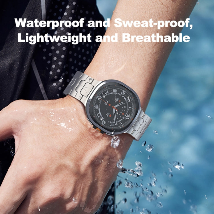 For Samsung Galaxy Watch Ultra 47mm Safety Buckle Pure Titanium Watch Band(Silver) - free shipping - PMC TechLife - Order now!