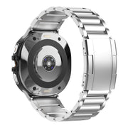 For Samsung Galaxy Watch Ultra 47mm Three Beads Tortoise Buckle Titanium Steel Watch Band(Silver)