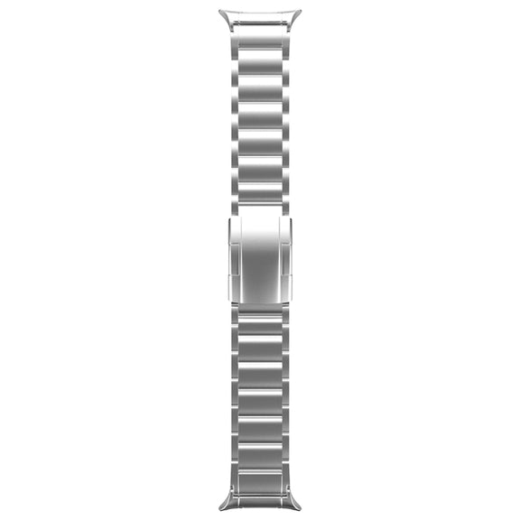 For Samsung Galaxy Watch Ultra 47mm Three Beads Tortoise Buckle Titanium Steel Watch Band(Silver)