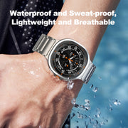 For Samsung Galaxy Watch Ultra 47mm Three Beads Tortoise Buckle Titanium Steel Watch Band(Silver)