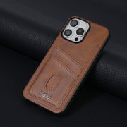 For iPhone 16 Pro Max AZNS K1 Series Card Slot Business Phone Case(Brown)