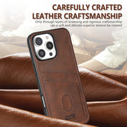 For iPhone 16 Pro Max AZNS K1 Series Card Slot Business Phone Case(Brown)