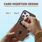 For iPhone 16 Pro Max AZNS K1 Series Card Slot Business Phone Case(Brown)