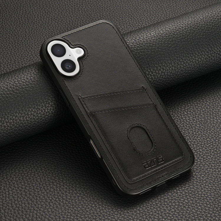 For iPhone 16 AZNS K1 Series Card Slot Business Phone Case(Black)