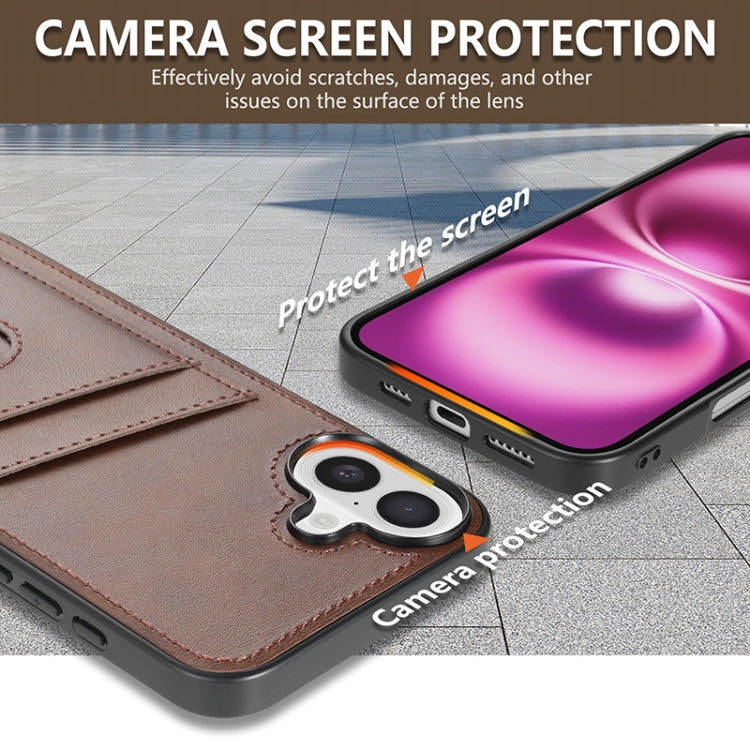 For iPhone 16 AZNS K1 Series Card Slot Business Phone Case(Black)