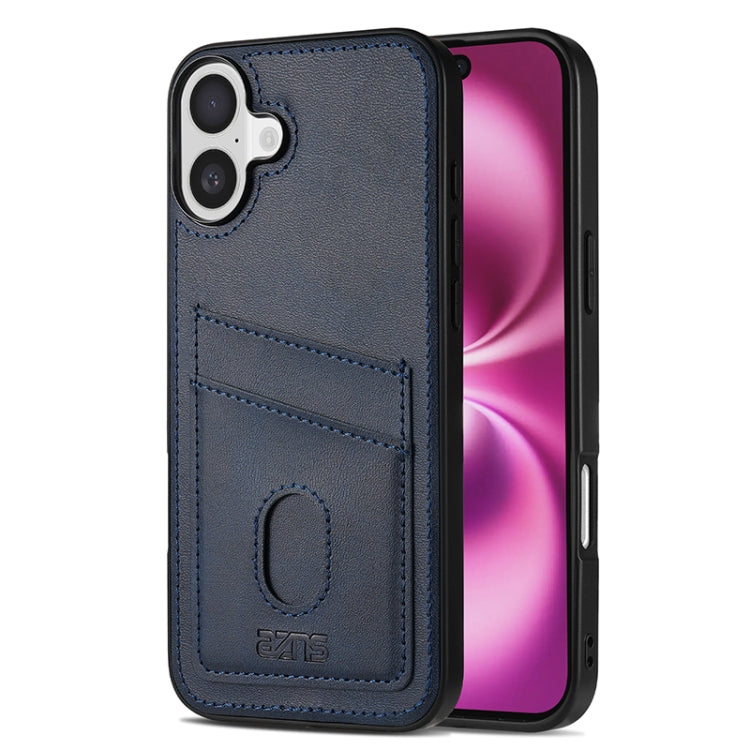 For iPhone 16 AZNS K1 Series Card Slot Business Phone Case(Blue) - iPhone 16 Cases by AZNS | Online Shopping South Africa | PMC Jewellery | Buy Now Pay Later Mobicred