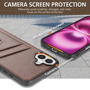 For iPhone 16 AZNS K1 Series Card Slot Business Phone Case(Pink)