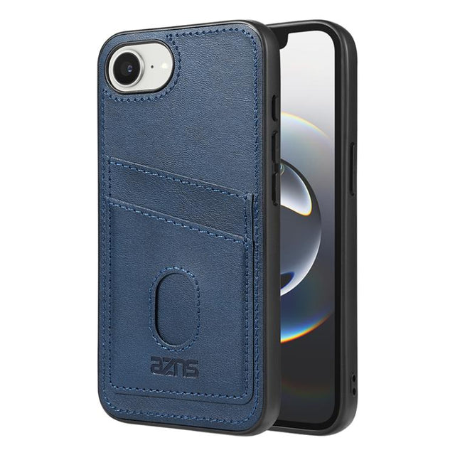 For iPhone 16e AZNS K1 Series Card Slot Business Phone Case(Blue)
