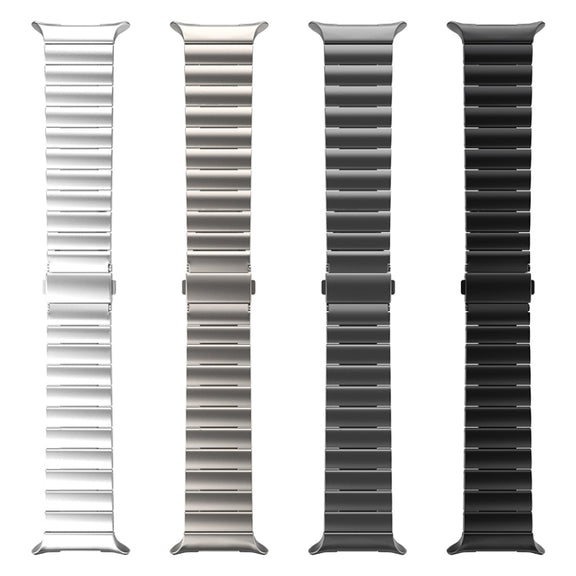 For Samsung Galaxy Watch Ultra 47mm One Bead Flat Buckle Pure Titanium Watch Band(Silver)