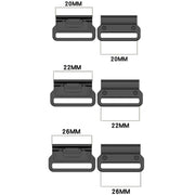 For Garmin 26mm 1 Pair Metal Medium Adapter Watch Band Quick Release Connector(Black)