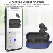 For Sony WF-C510 Bluetooth Earphone Silicone Protective Case(Dark Blue)