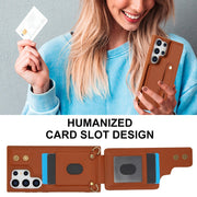 For Samsung Galaxy S25 Ultra 5G Wristband Vertical Flip Wallet Back Cover Phone Case with Long Lanyard(Brown)