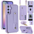 For Samsung Galaxy S25+ 5G Wristband Vertical Flip Wallet Back Cover Phone Case with Long Lanyard(Purple) - Galaxy S25+ 5G Cases by PMC TechLife | Online Shopping South Africa | PMC TechLife | Buy Now Pay Later Mobicred