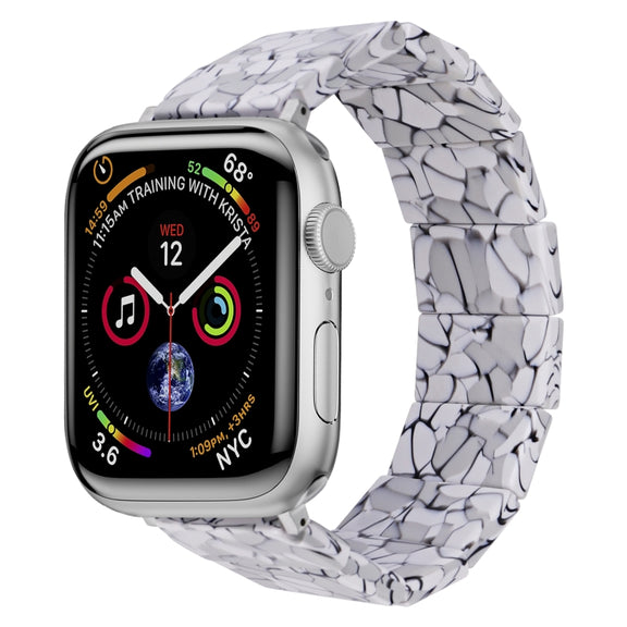 For Apple Watch 46mm / 49mm / 45mm / 44mm Stretch Rope Square Resin Watch Band(Crack)